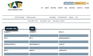 Sistema IAP-PR - Cadastro de Associado