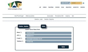 Sistema IAP-PR - Atualização de Associado