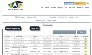 Sistema IAP-PR - Lista de Eventos